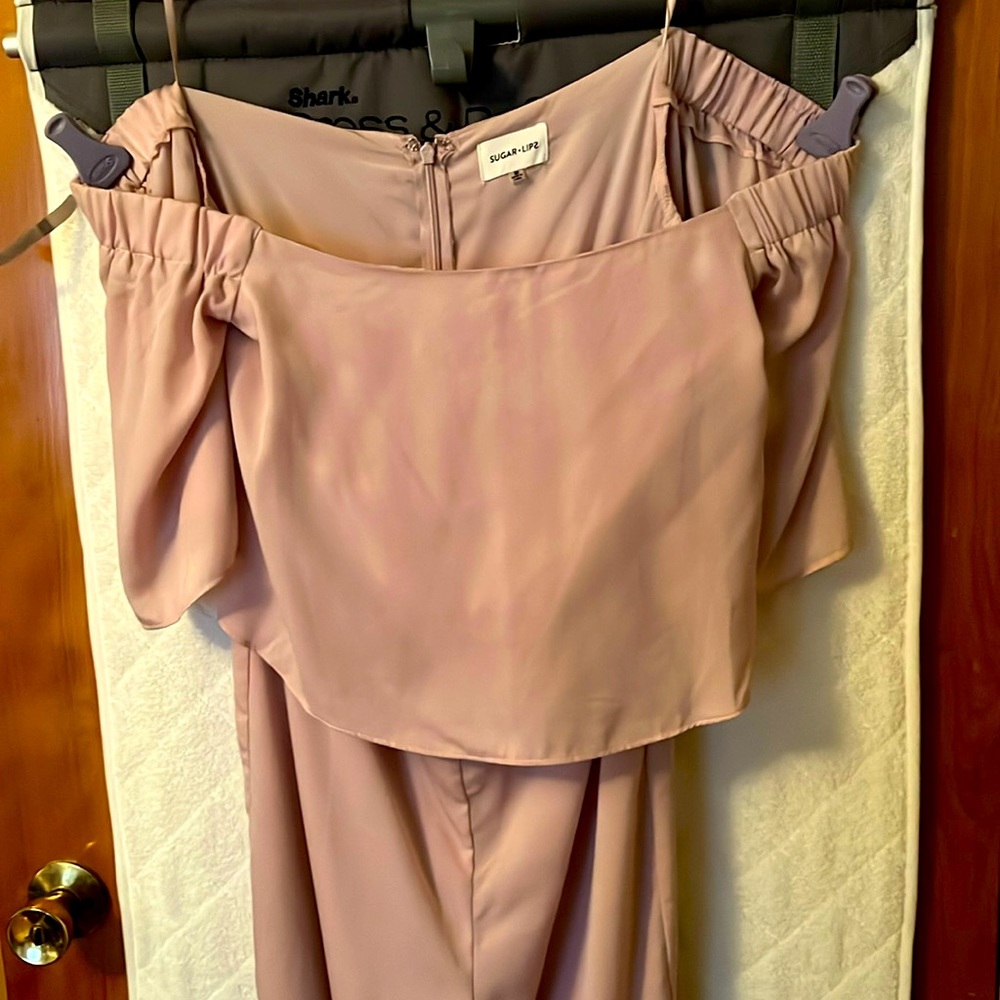 Sugar & Lips rose colored romper